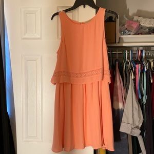 Decree - Apricot Blush colored dress.